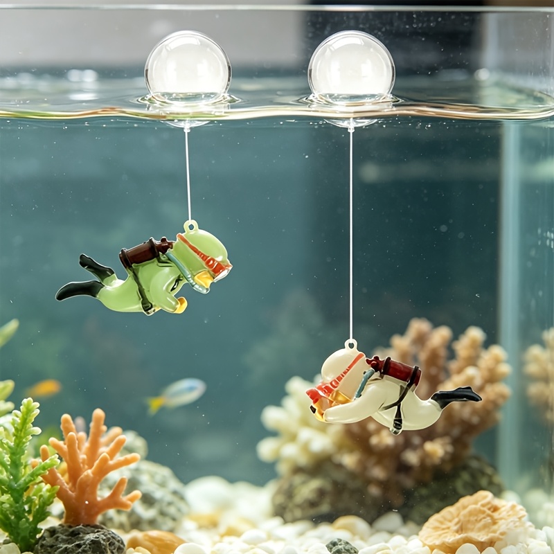 Aquarium Fish Ball - Dekorasi Resin Akuarium Patung Penyelam Mini