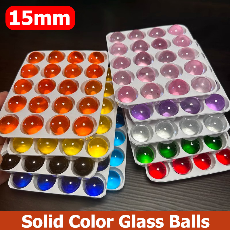 Aquarium Fish Ball - 10/20 Buah Bola Kaca Warna Solid