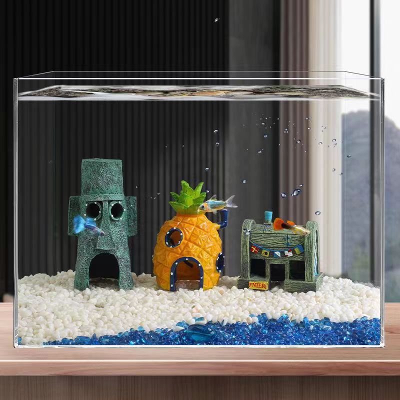 Aquarium Fish Cave - Dekorasi Akuarium Rumah Nanas, Hiasan Tangki