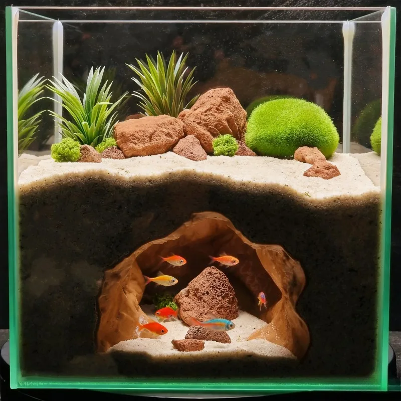 Ornamen Akuarium Gua Lubang Ai - Aquarium Fish Cave ulasan dan harga