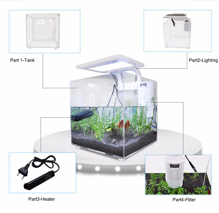 Akuarium Mini Akrilik (25*25*2 - Aquarium Fish For Sale ulasan dan harga