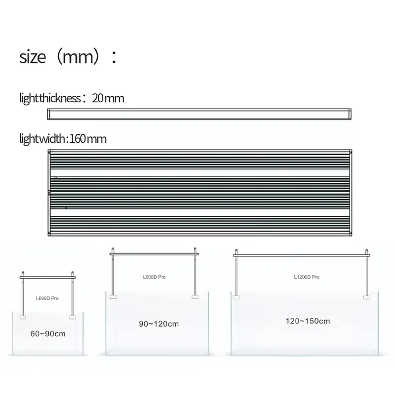 Lampu LED Akuarium Jepit 55W-1 - Aquarium Fish For Sale ulasan dan harga