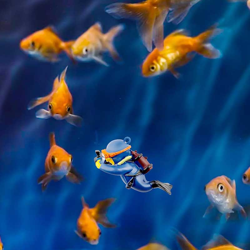 Ornamen Akuarium Ikan Penyelam - Aquarium Fish Ball ulasan dan harga